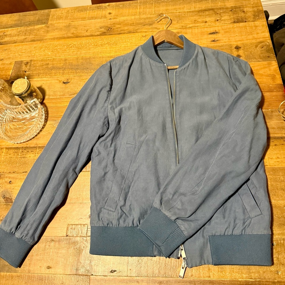 COS Light Blue Bomber Jacket, Size Eur 46 (M)